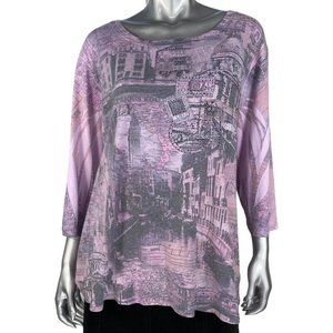 Essentials Purple Embellished Tunic Top